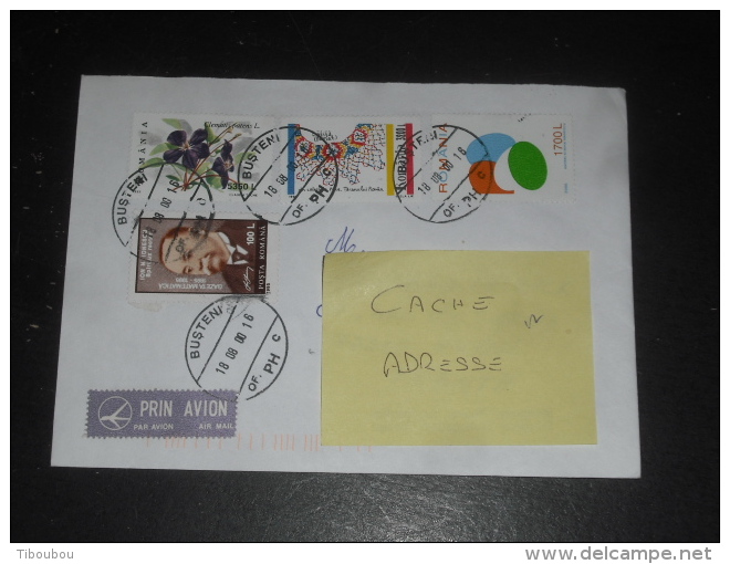 LETTRE ROUMANIE ROMANIA ROMANA AVEC YT 4521 4535 4583 4286 - IONESCU - FLORE FLEUR CLEMATITE - BIJOU PAQUES - - Storia Postale