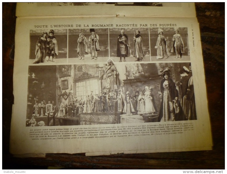 1919 LPDF:L'Allemagne donne son or pour vivre;Foire PAIN d'EPICE place du Trône;ROUMANIE par les poupées;Crime MAGYARE