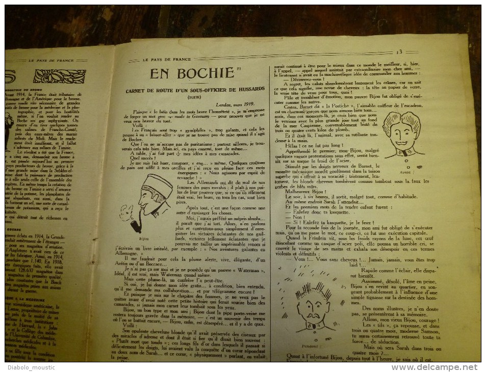 1919 LPDF:L'Allemagne donne son or pour vivre;Foire PAIN d'EPICE place du Trône;ROUMANIE par les poupées;Crime MAGYARE