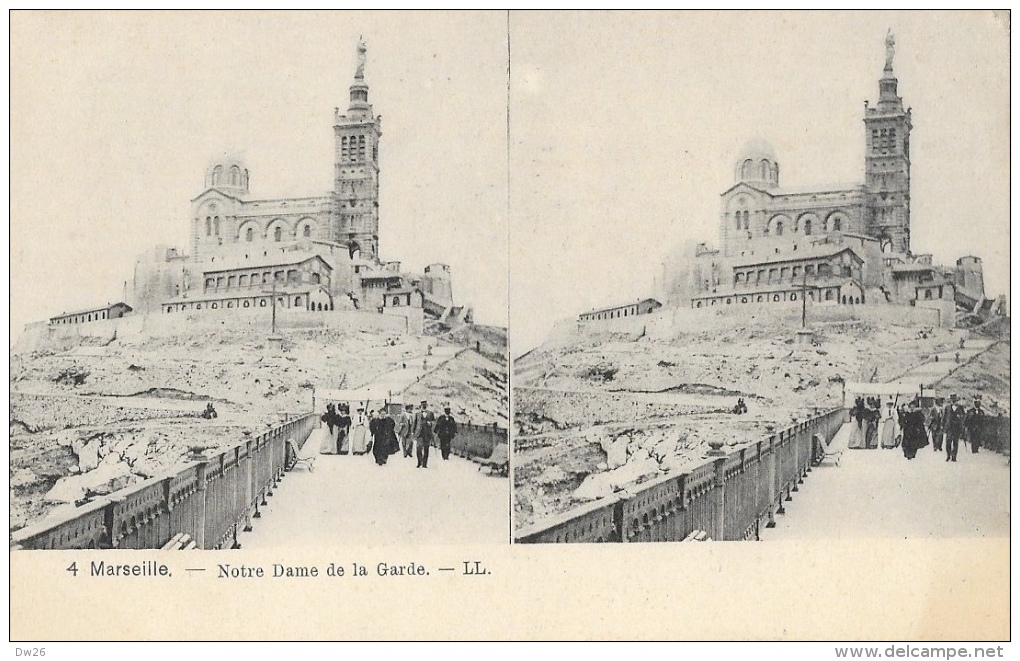 Marseille - Notre-Dame De La Garde - Carte Stéréoscopique LL Non Circulée - Notre-Dame De La Garde, Ascenseur