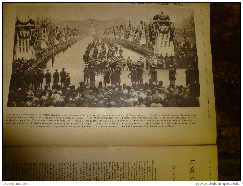 1919 LPDF:London's Royal Guards;Emeute Berlin,Dusseldorf;USA Au Château Val-les-Ecoliers;Martyrs D'ANVERS;Ortie-aliment - Français