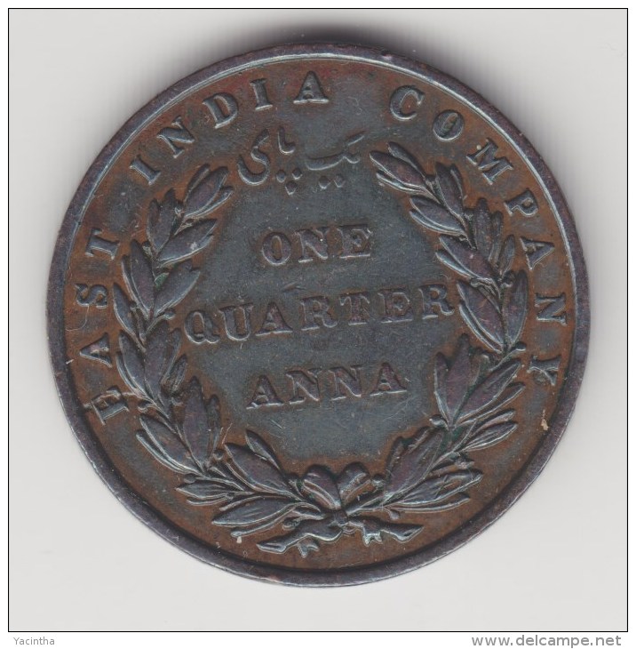 @Y@    BRITISH INDIA  East India Compagnie  1/4 Anna 1835     ( 2743 ) - Indien