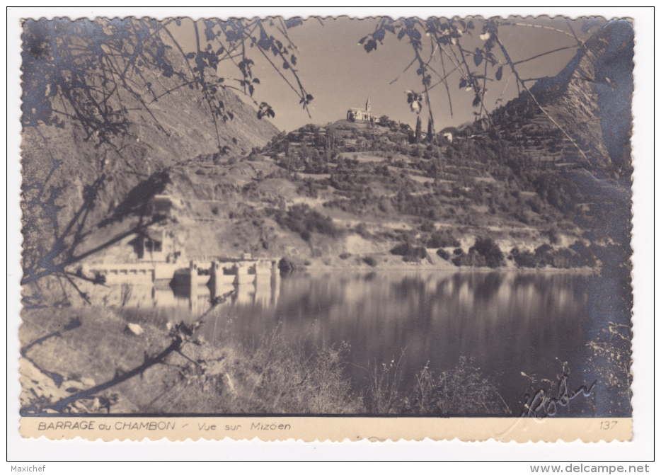 Barrage Du Chambon - Vue Sur Mizoën - Photo Roby 137 - Circulé Sans Date, Sous Enveloppe - Autres & Non Classés