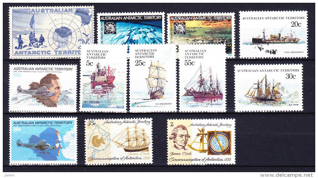 AAT Australian Antarctic Territory YT N° 1, 19, 20, 21, 22, 35, 36, 38, 40, 42, 43 Et 45 * - Unused Stamps