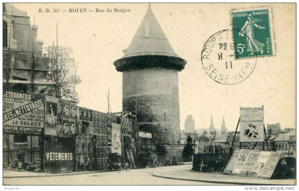 357 - ROUEN - Rue Du Donjon (date 1911) - Rouen