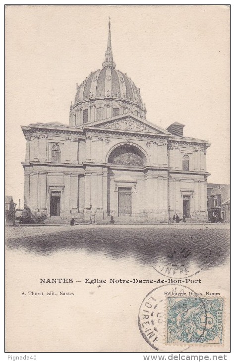 Cp , 44 , NANTES , Église Notre-Dame-de-Bon-Port - Nantes