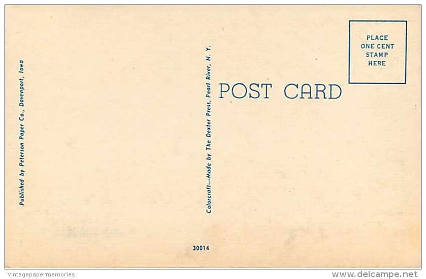 225687-Iowa, Davenport, WOC Radio Broadcasting Station, Linen Postcard, Peterson Paper By Dexter Press No 30014 - Davenport