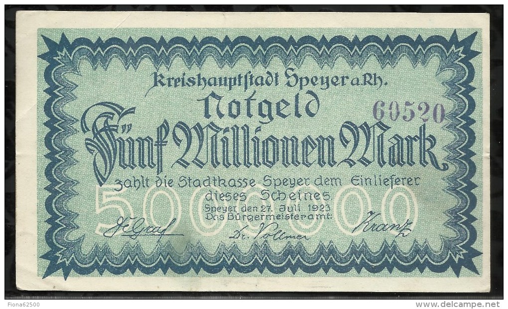 ALLEMAGNE .  BILLET DE 5 MILLION EN MARK . 1923 . - 5 Millionen Mark