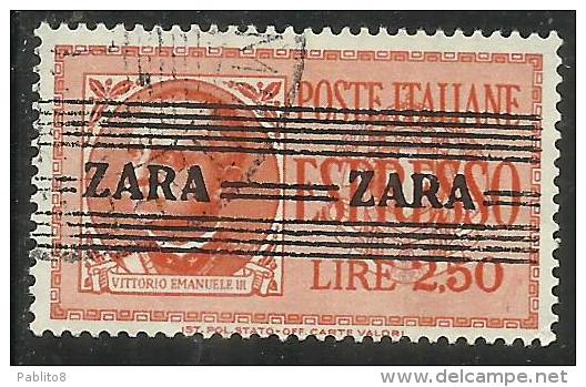 ZARA OCCUPAZIONE TEDESCA GERMAN OCCUPATION 1943 ESPRESSO SPECIAL DELIVERY LIRE 2,50 USATO USED OBLITERE' - Occ. Allemande: Zara