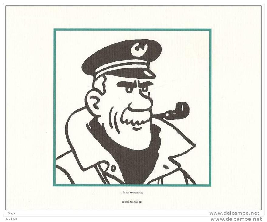 Tiré à Part HERGE Et Tintin Kuifje : Commandant Du Cargo "Peary" Dans L'étoile Mystérieuse - Hergé