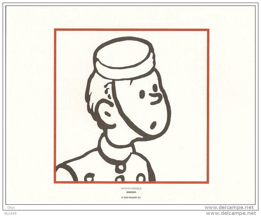 Tiré à Part HERGE Et Tintin Kuifje : Groom Dans Tintin En Amérique - Hergé