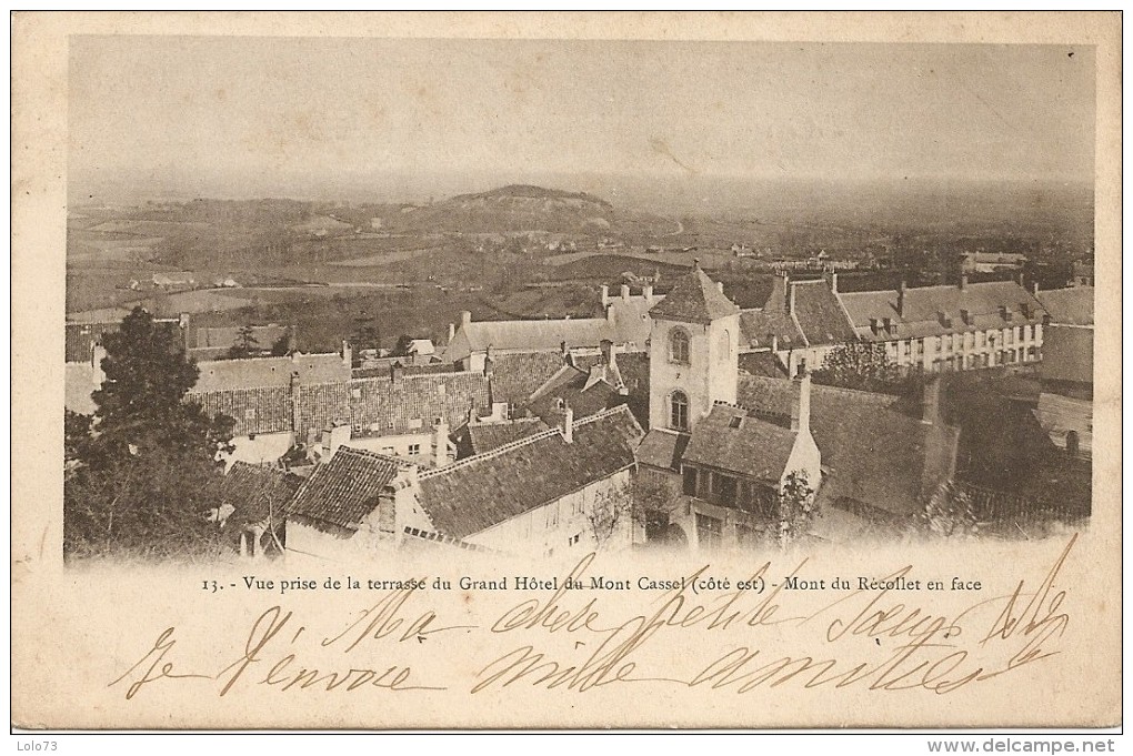 Vue Prise De La Terrasse Du Grand Hôtel Du Mont Cassel (côté Est) - Mont Du Recollet En Face - Cassel