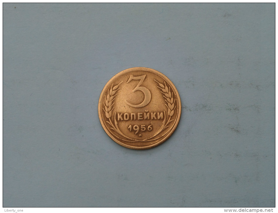 1956 - 3 Kopek -  Y# 114 ( Uncleaned - For Grade, Please See Photo ) ! - Russie