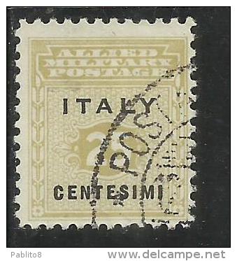 OCCUPAZIONE ANGLO-AMERICANA SICILIA 1943 CENT. 25 USATO USED OBLITERE' - Anglo-american Occ.: Sicily