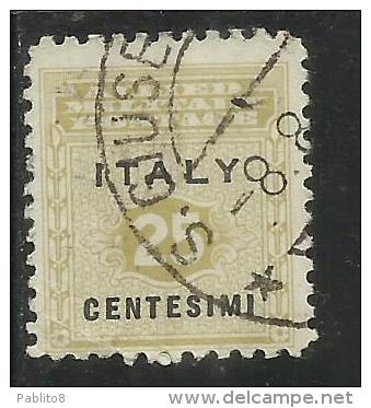 OCCUPAZIONE ANGLO-AMERICANA SICILIA 1943 CENT. 25 USATO USED OBLITERE' - Anglo-Amerik. Bez.: Sicilë