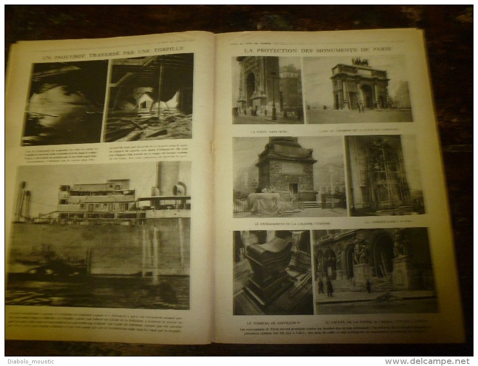 1918 LPDF: Procès Bolo; Les greniers de l'UKRAINE ; Nieuport; Les GOTHAS à CALAIS; Le Théâtre et la Guerre