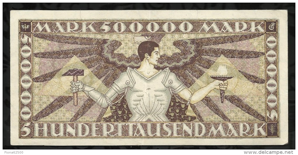 ALLEMAGNE .  BILLET DE 500.000  MARK . 1923 . - 500.000 Mark