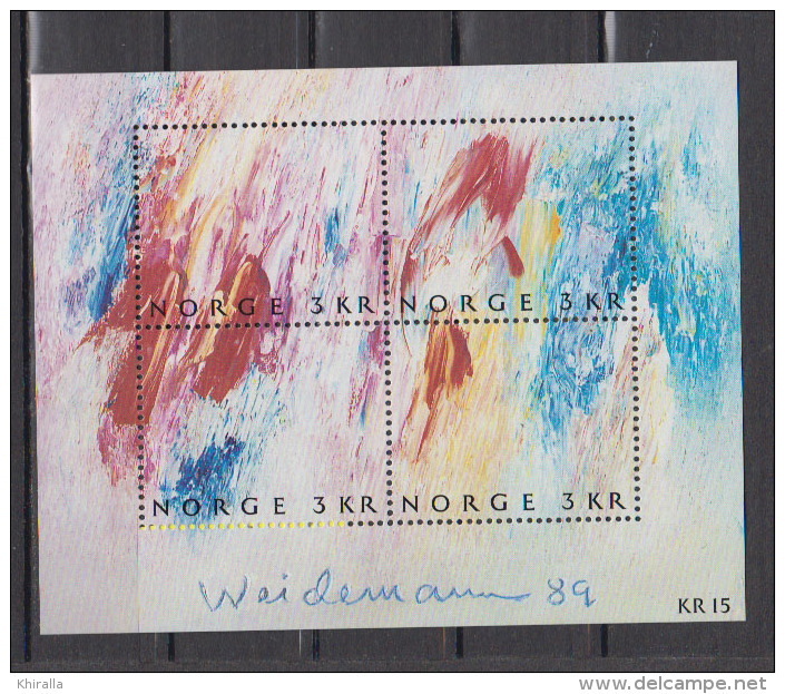 NORVEG      1989      BF    N°   12             COTE    11 € 00 - Blokken & Velletjes