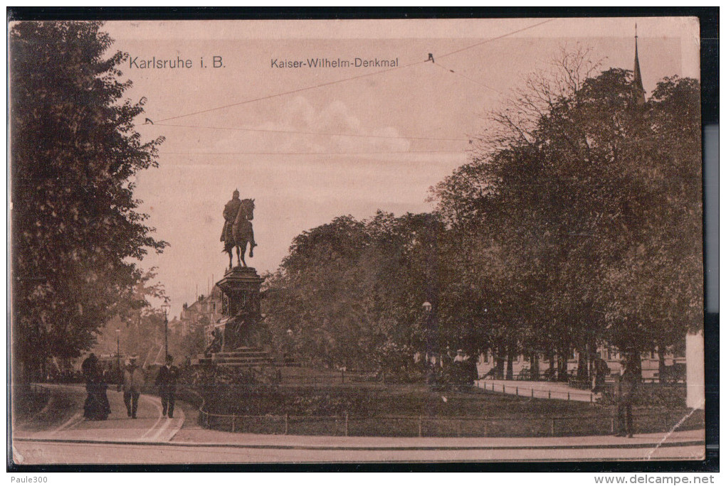 Karlsruhe - Kaiser Wilhelm Denkmal - Karlsruhe