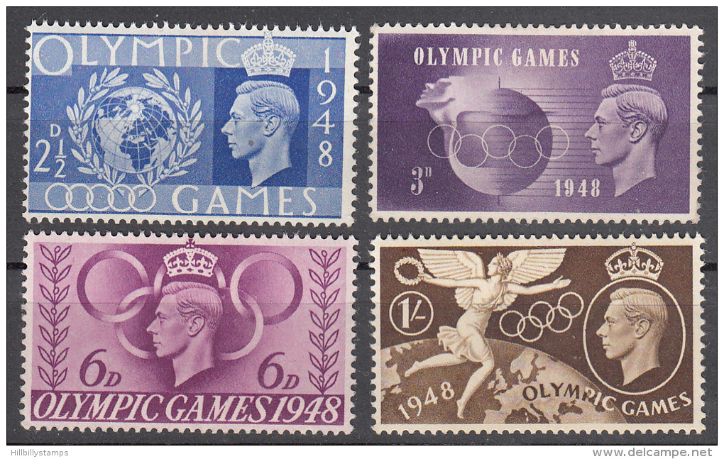 Great Britain    Scott No 271-74    Unused Hinged     Year  1948 - Unused Stamps