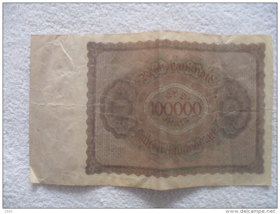 Billet De 100 00 Marc K  De Janvier  1923 - Administration De La Dette