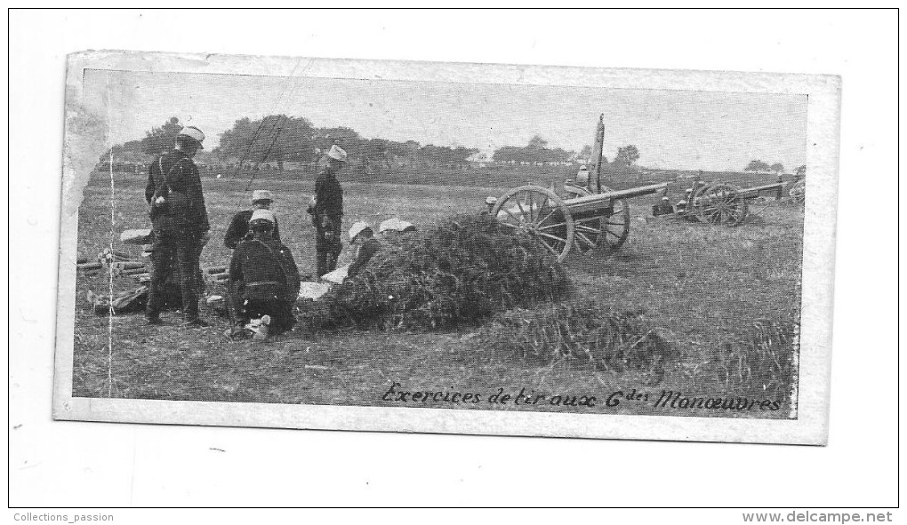 Cp , Mini Carte Postale , Exercices De Tir Aux Gdes Manoeuvres , Vierge - Manoeuvres