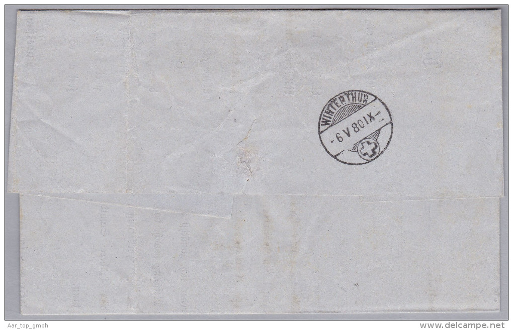 Heimat ZH ANDELFINGEN 1880-05-05 Notariat Brief Nach Winterthur - Brieven En Documenten