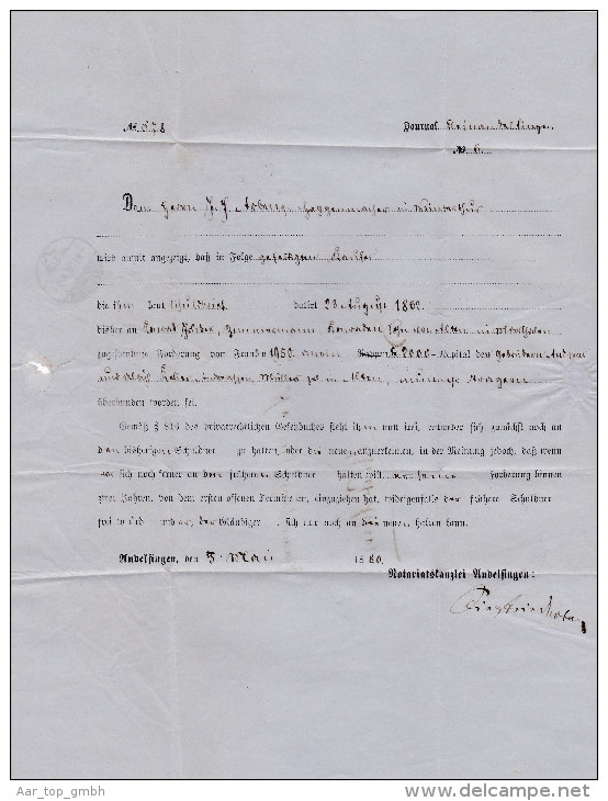 Heimat ZH ANDELFINGEN 1880-05-05 Notariat Brief Nach Winterthur - Brieven En Documenten