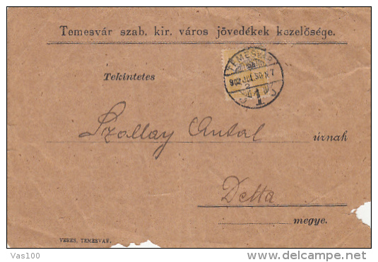 ROYAL CROWN STAMP ON COVER, TOURISM OFFICE HEADER, 1902, HUNGARY - Cartas & Documentos