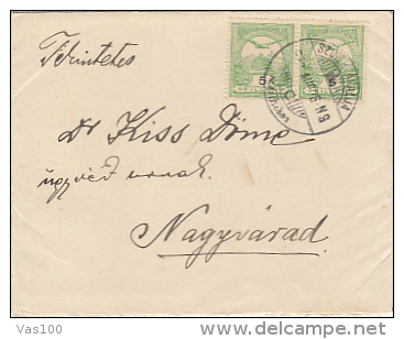 ROYAL CROWN STAMP ON COVER, 1913, HUNGARY - Briefe U. Dokumente