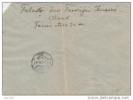 ROYAL CROWN STAMP ON REGISTERED COVER, COURT BAILIFF OFFICE HEADER, 1914, HUNGARY - Briefe U. Dokumente