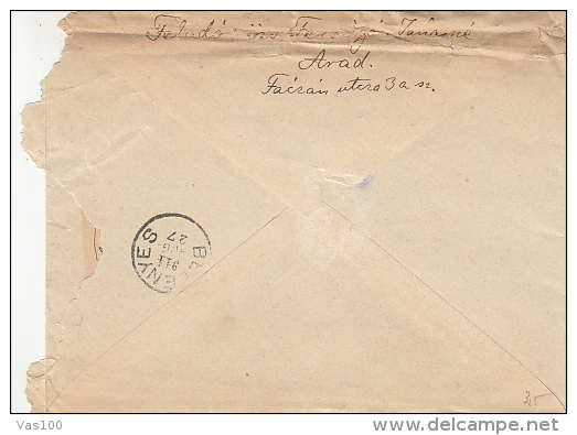 ROYAL CROWN STAMP ON REGISTERED COVER, 1914, HUNGARY - Briefe U. Dokumente