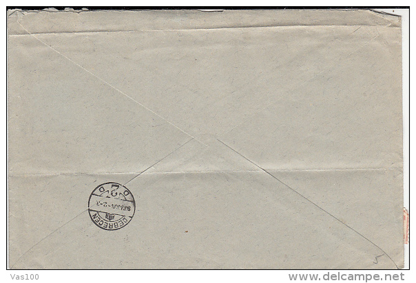 FARKAS BOLYAI STAMPS ON REGISTERED COVER, 1933, HUNGARY - Briefe U. Dokumente