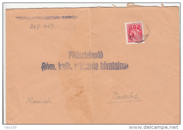 KING SAINT STEPHEN STAMPS ON COVER, 1940, HUNGARY - Lettres & Documents