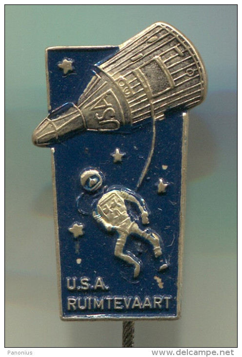 Space, Cosmos, Spaceship, Space Programe - USA, RUIMTEVAART, Vintage Pin, Badge - Espace