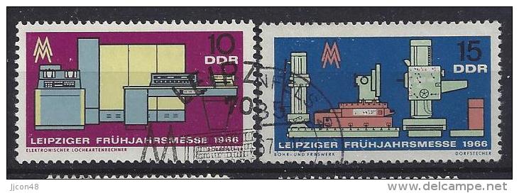 Germany (DDR) 1966  Leipziger Fruhjahrsmesse  (o)  Mi.1159-1160 - Gebraucht