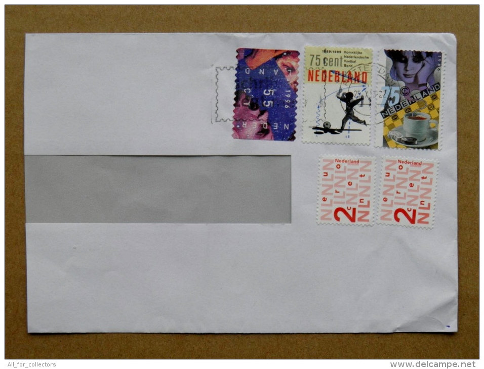 Cover Sent From Netherlands To Lithuania On 2013 Football Checkers Cafe 5 Stamps - Brieven En Documenten