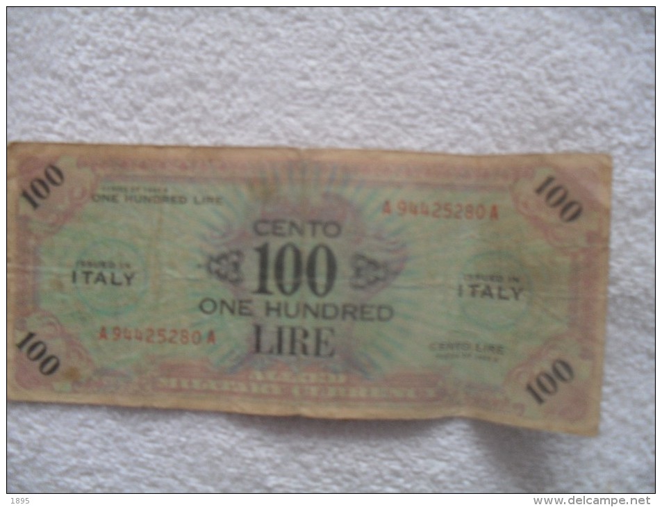 Billet De 100 Lire De 1943 Serie A - Altri & Non Classificati