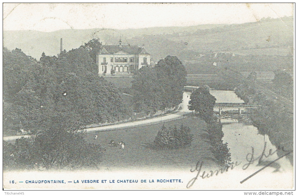 CHAUDFONTAINE - La Vesdre Et Le Château De La Rochette - Chaudfontaine