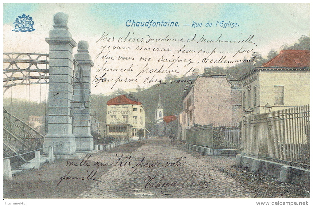 CHAUDFONTAINE - Rue De L´Eglise - Carte Colorisée - Chaudfontaine