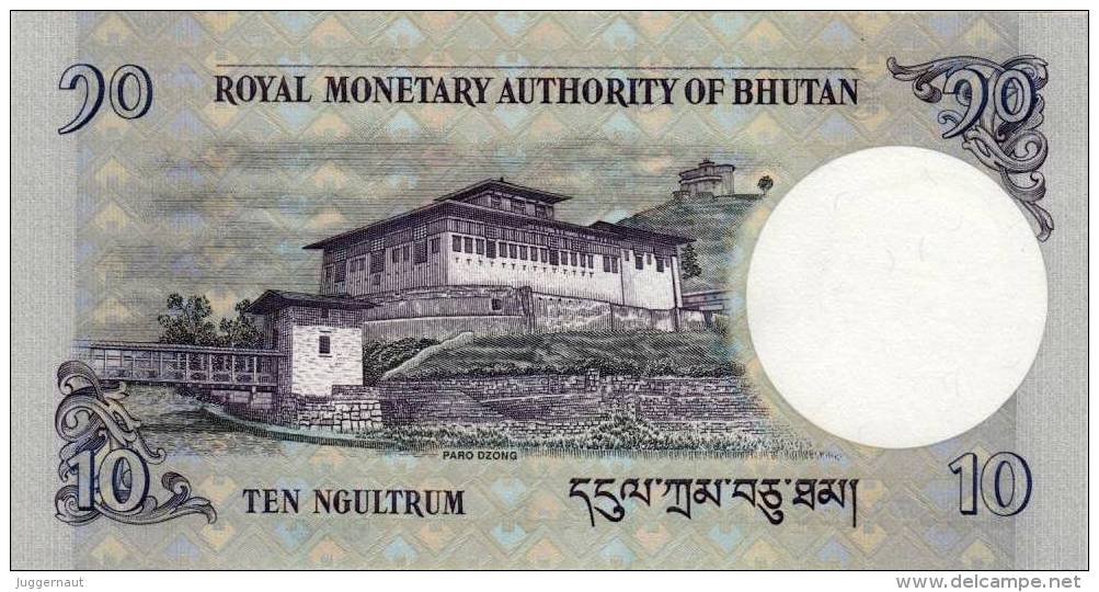 BHUTAN 10 NGULTRUM BANKNOTE 2006 PICK-29 UNCIRCULATED UNC - Bhután