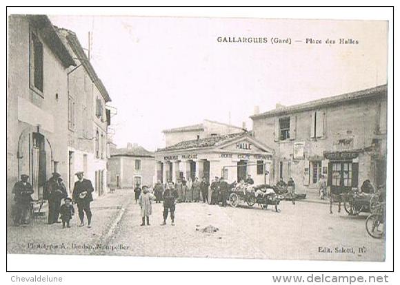 CPA - GALLARGUES (Gard) - Place Des Halles - 1914 - - Gallargues-le-Montueux