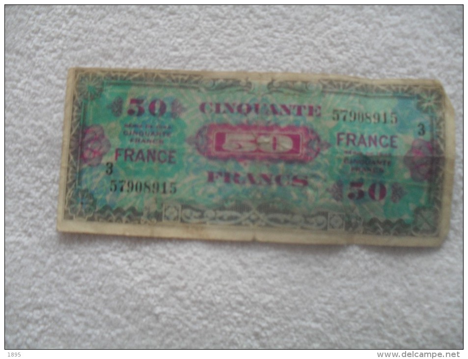 Billet De 50 Francs De 1944   57908915 - 1945 Verso Frankreich