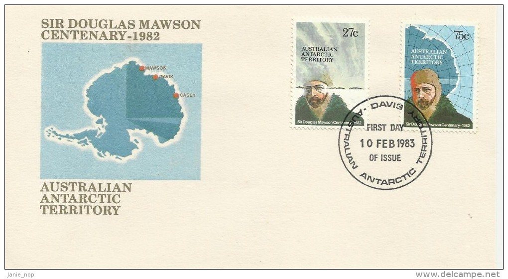 Australian Antarctic Territory 1982 Mawson Davis Base, FDC - FDC