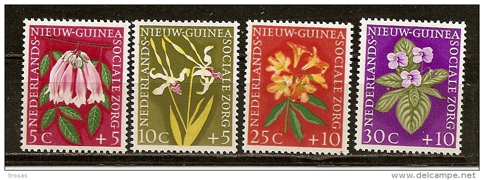 Nouvelle Guinee Neerlandaise Netherlands New Guinee 1959 Fleurs Flowers Set Complete M * - Nederlands Nieuw-Guinea