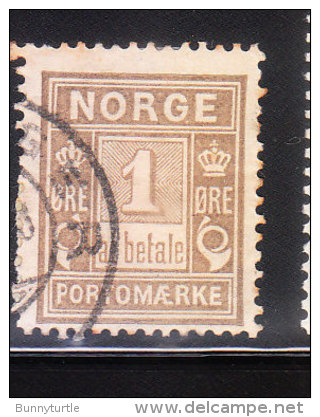 Norway 1889-1914 Postage Due Stamps 1o Used - Usados