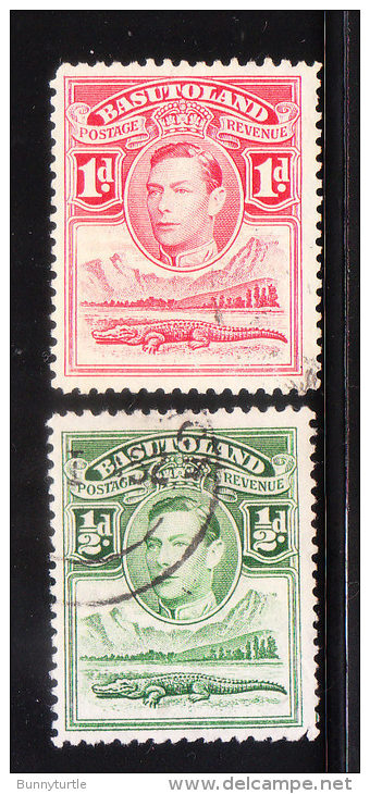 Basutoland 1938 KG VI 2v Used - 1933-1964 Colonie Britannique