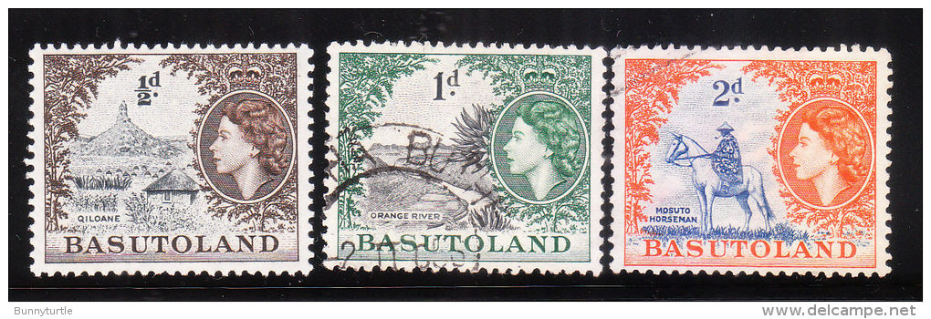 Basutoland 1954 QE II 3v Mint/used - 1933-1964 Colonia Británica