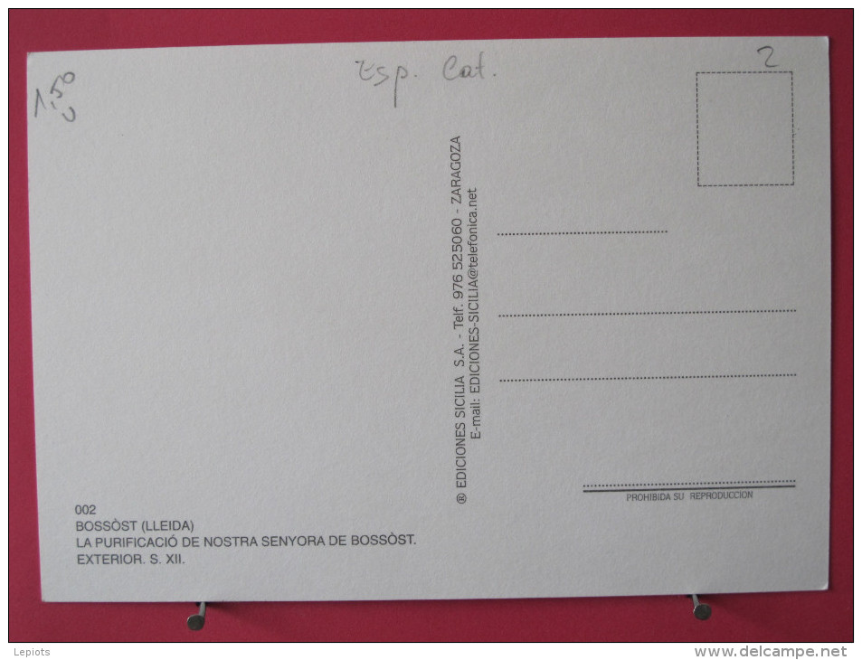 Carte Très Peu Courante - Espagne - Catalogne - Bossòst - La Purificació De Nostra Senyora De Bossòst - Recto-verso - Lérida