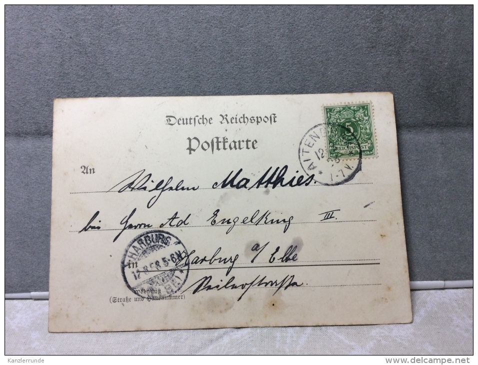 Altenbrak Harz Gruß Aus Postkarte Ansichtskarte Original Von 1898 Nach Hamburg Harburg - Altenbrak